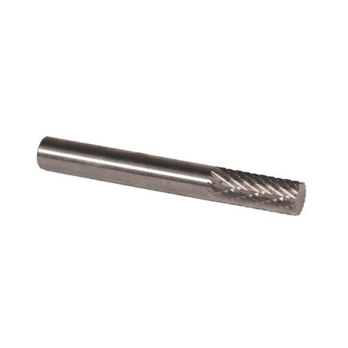 Carbide Burr, 1/4" (6 mm) Dia., SA-1 D/C Burr, Cylinder, 5/8" (16 mm) Flute L, 1/4" Shank
