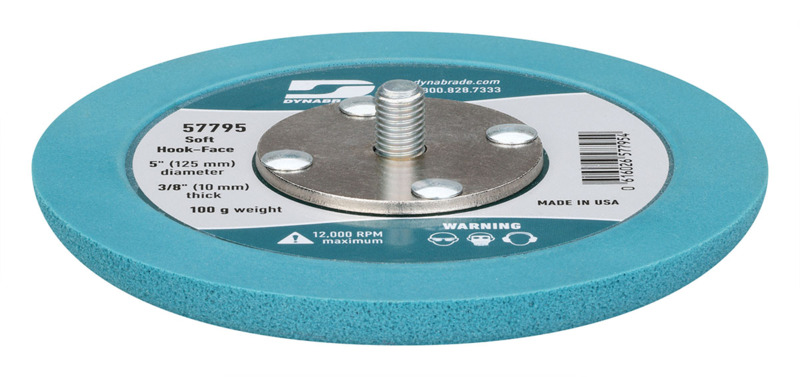 5" (127 mm) Dia. Non-Vacuum Disc Pad, Hook-Face, Radius