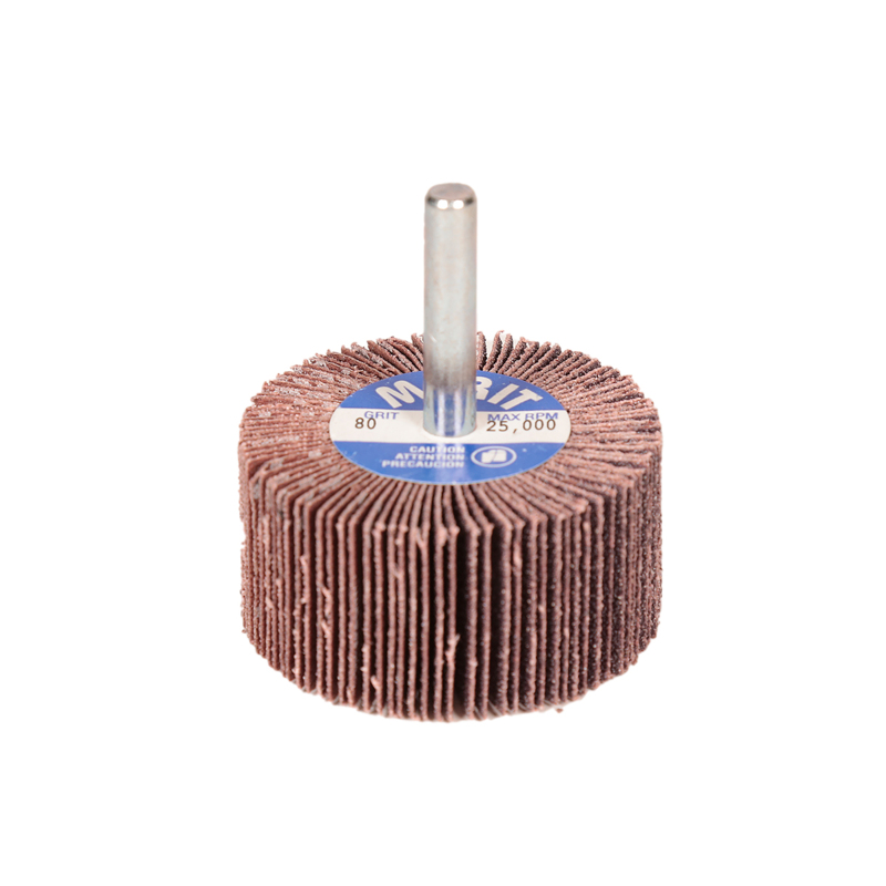 2" (51 mm) Dia. x 1" (25 mm) W x 1/4" (6 mm) Shaft 80 Grit A/O DynaCut Flap Wheel