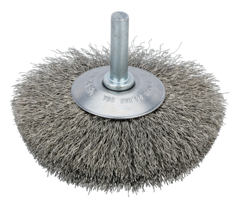 Crimped Wire Radial Wheel Brush 2" (51 mm) Dia. x .0118 x 7/16" Steel